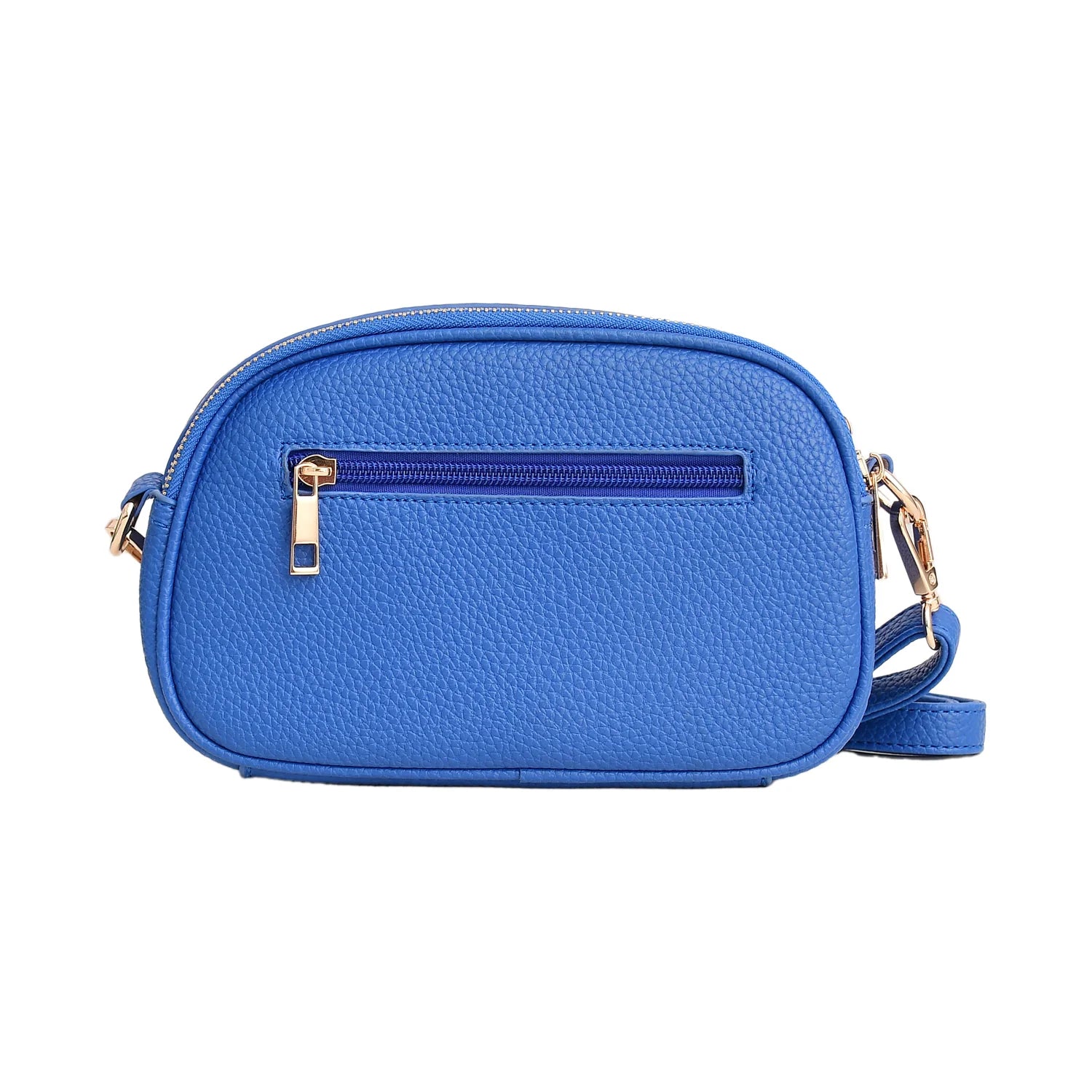 Luxury Premium Genuine Pebbled Leather Crossbody Bag with Gold Hardware