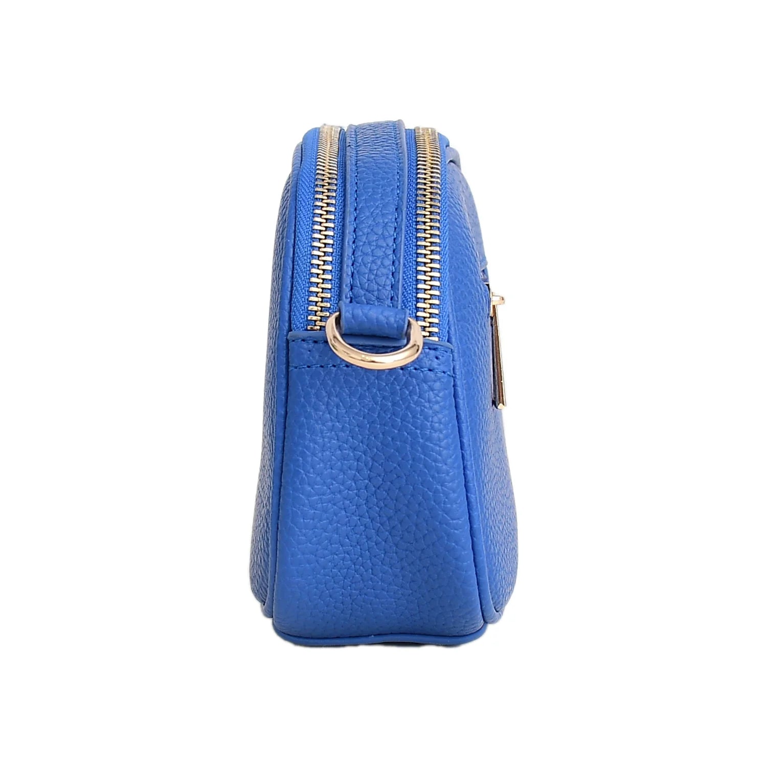 Luxury Premium Genuine Pebbled Leather Crossbody Bag with Gold Hardware
