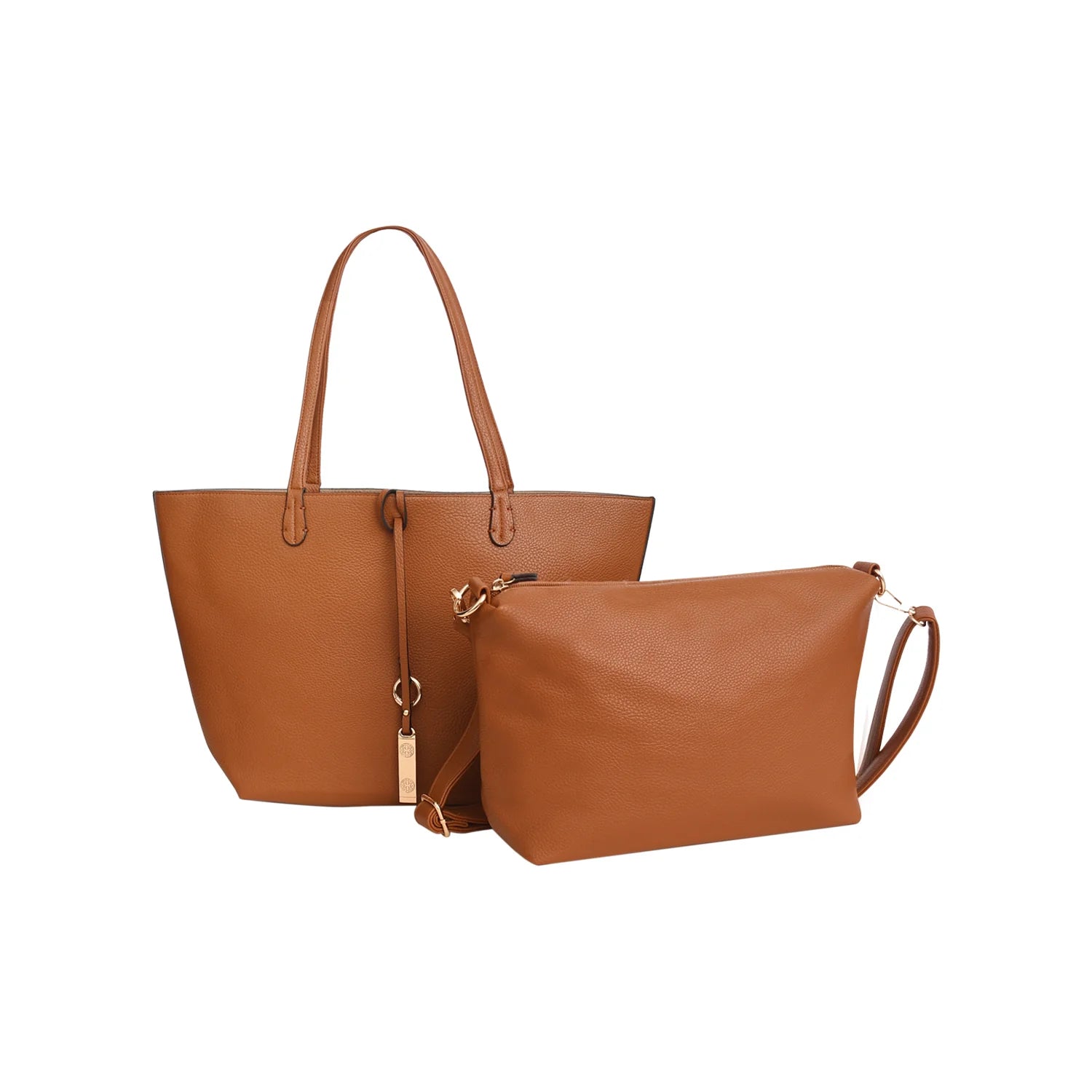 The Essential Luxury Pebbled Leather Ladies Tote Bag Set