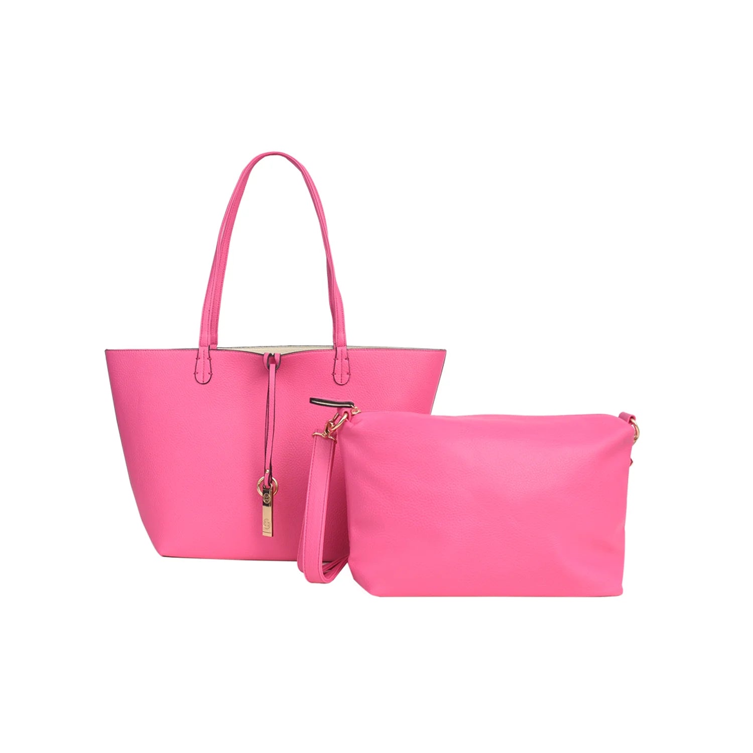 The Essential Luxury Pebbled Leather Ladies Tote Bag Set