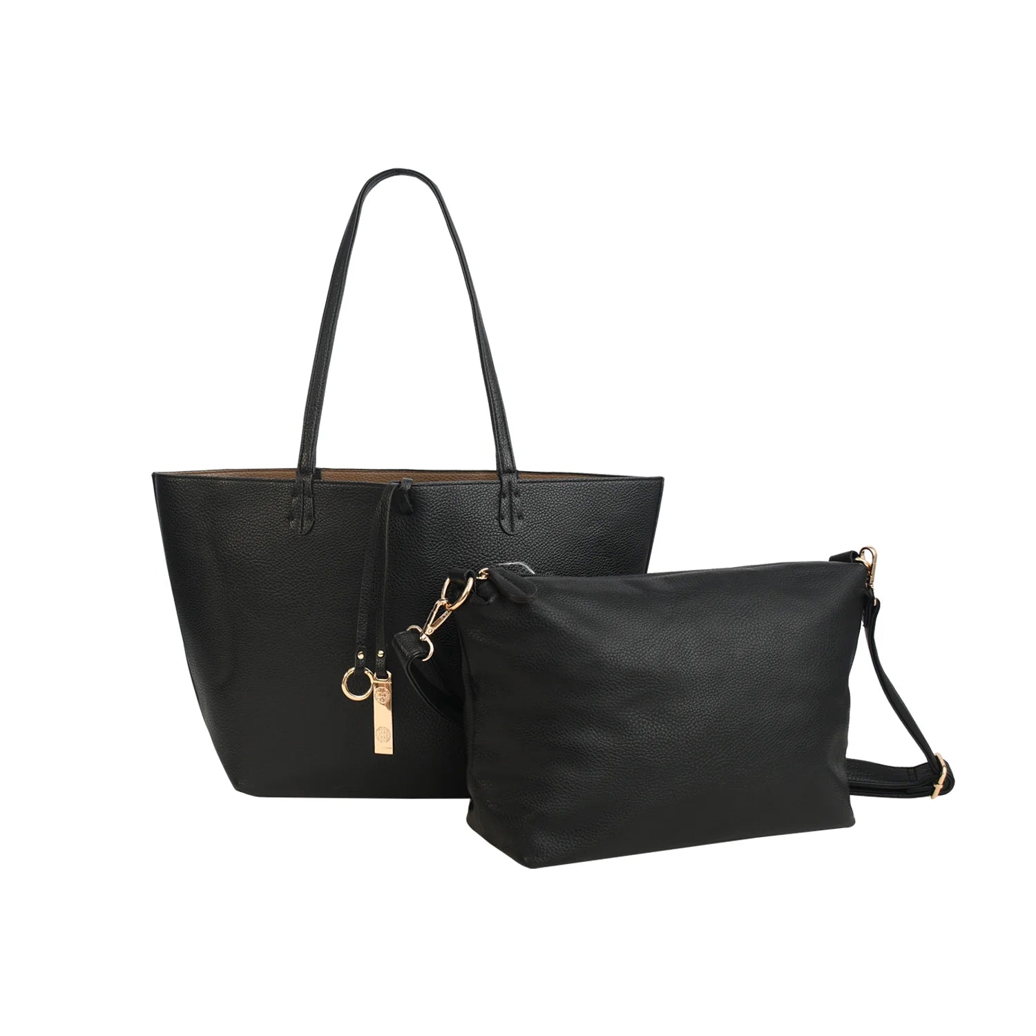 The Essential Luxury Pebbled Leather Ladies Tote Bag Set