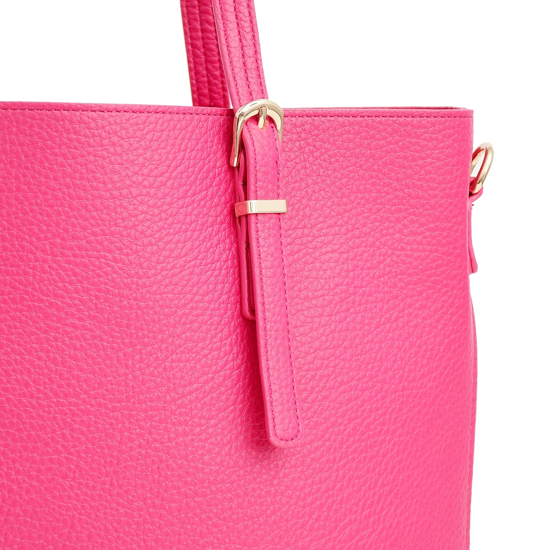The Essential Luxury Pebbled Leather Ladies Tote Bag with Gold Chain Detail