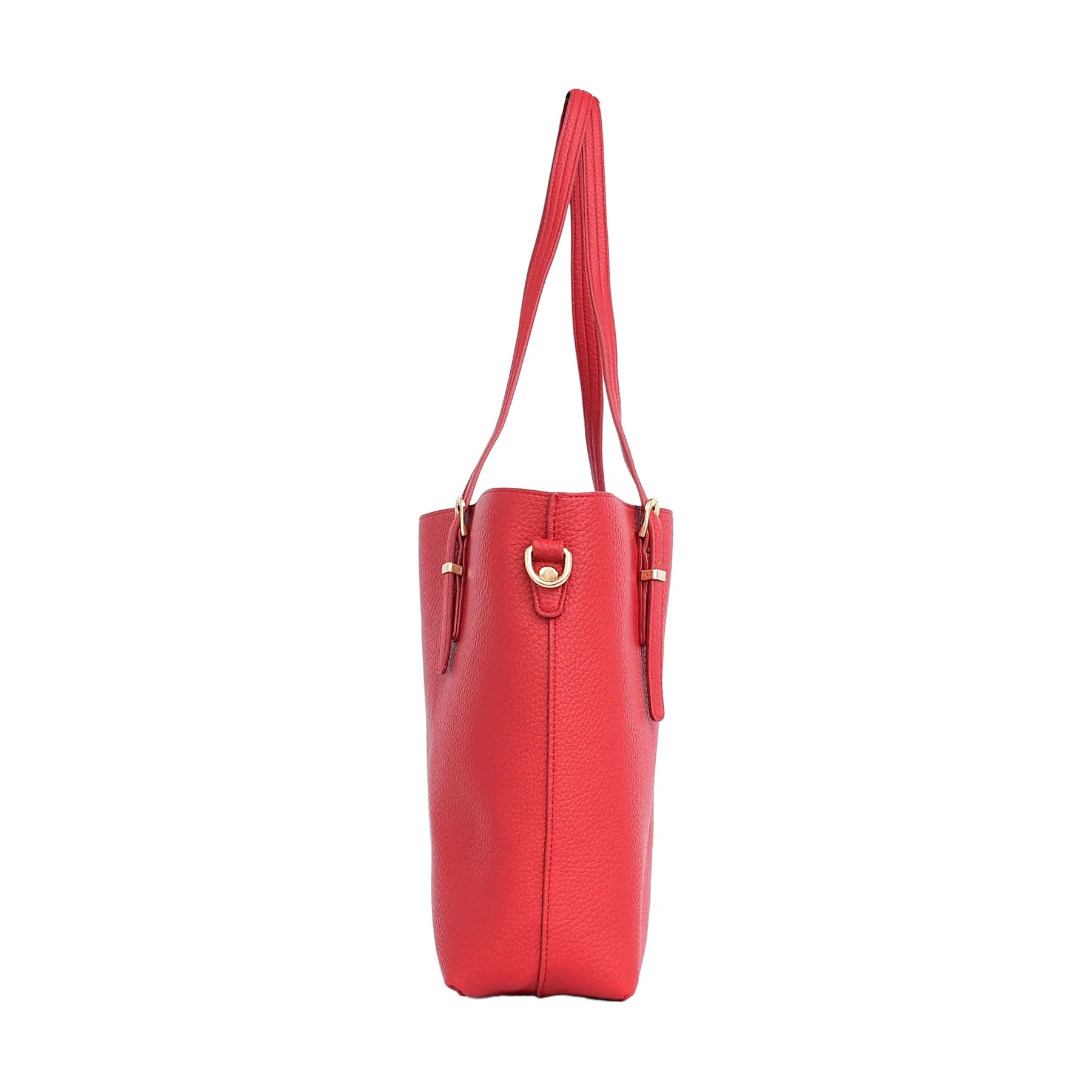 The Essential Luxury Pebbled Leather Ladies Tote Bag with Gold Chain Detail