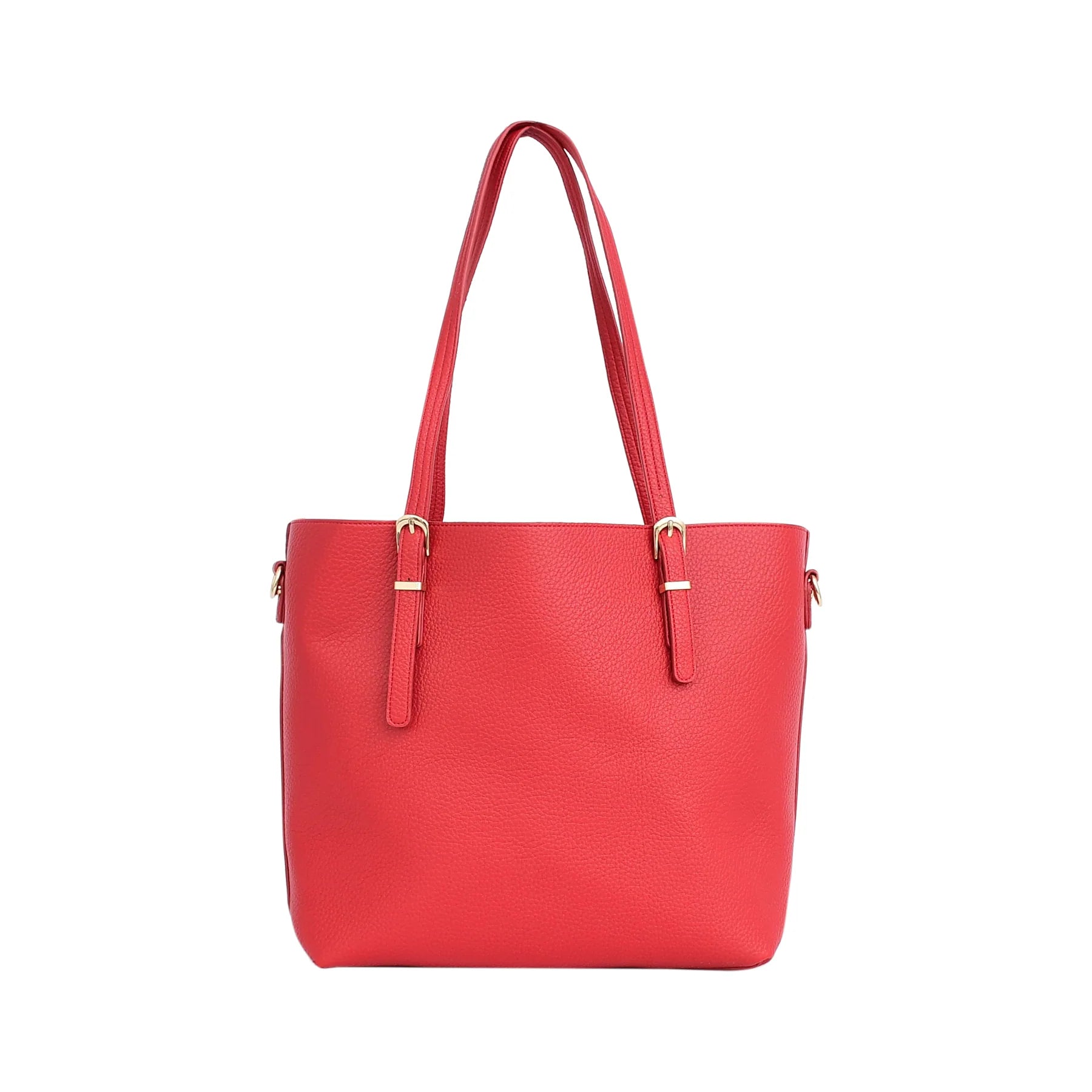 The Essential Luxury Pebbled Leather Ladies Tote Bag with Gold Chain Detail