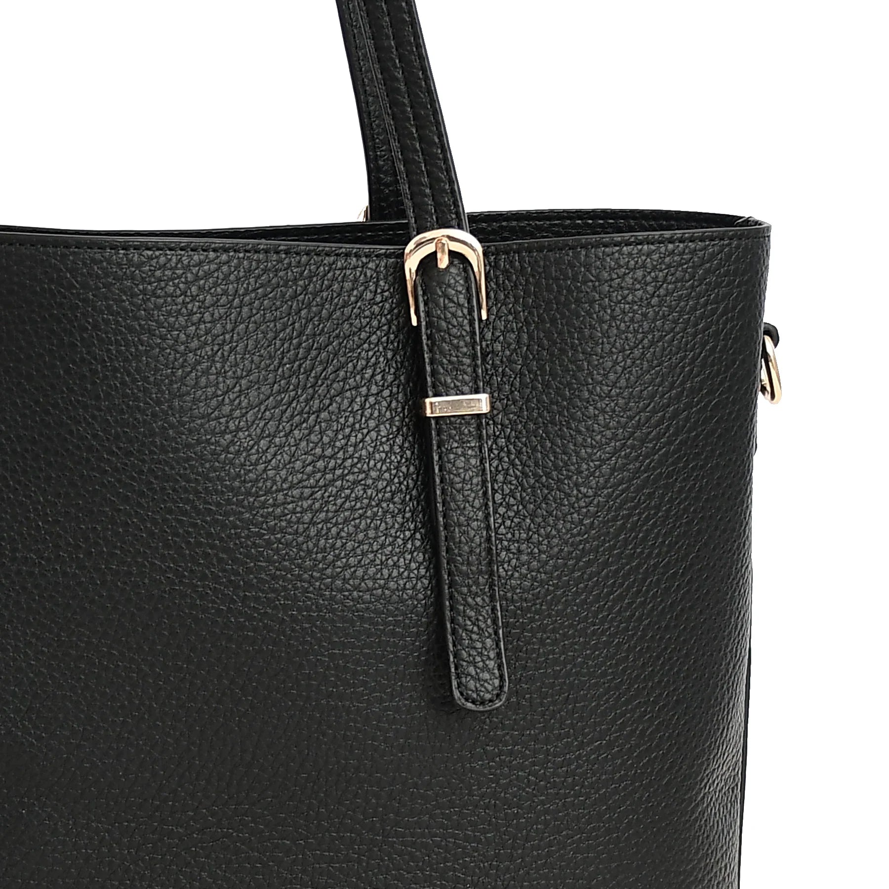 The Essential Luxury Pebbled Leather Ladies Tote Bag with Gold Chain Detail