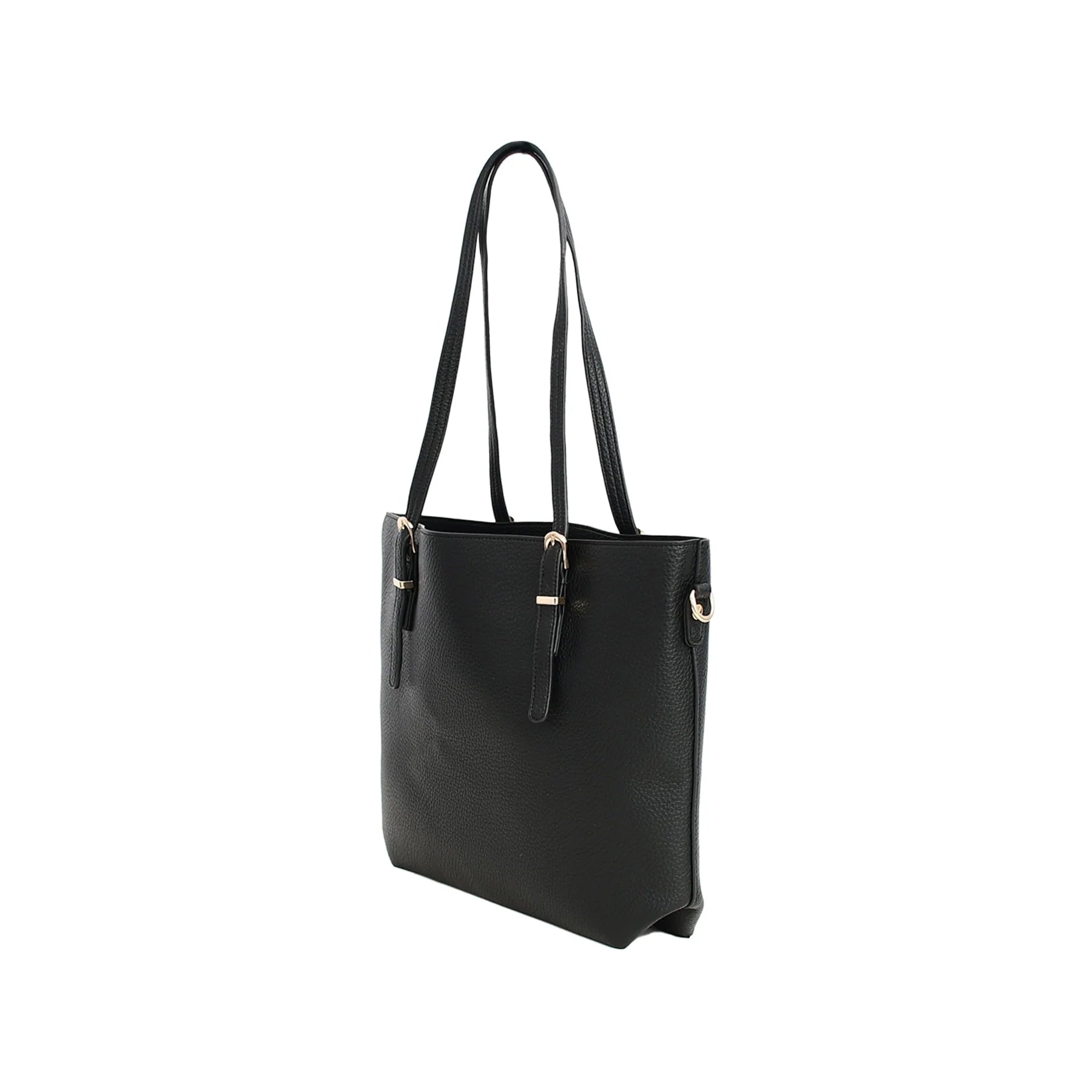 The Essential Luxury Pebbled Leather Ladies Tote Bag with Gold Chain Detail