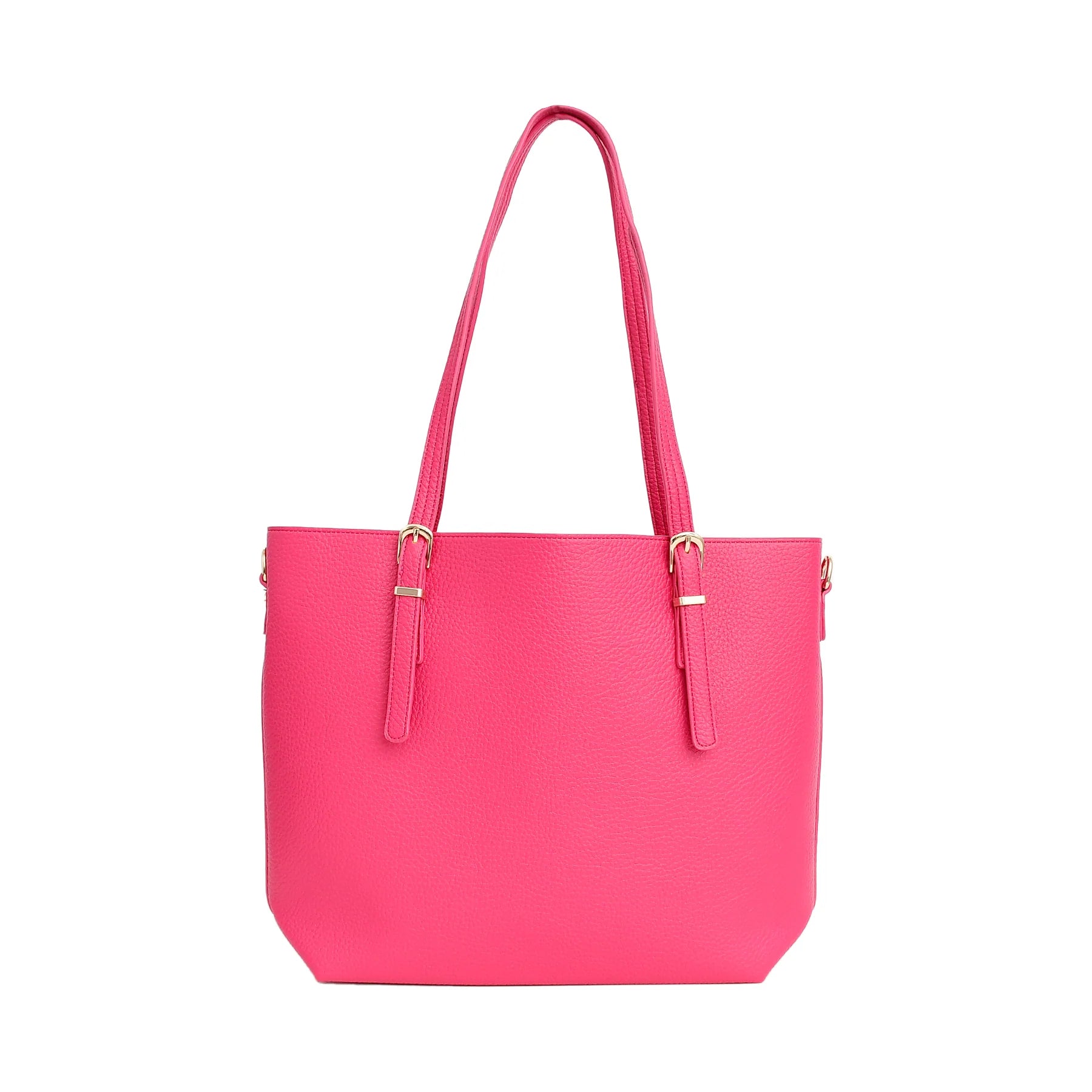 The Essential Luxury Pebbled Leather Ladies Tote Bag with Gold Chain Detail