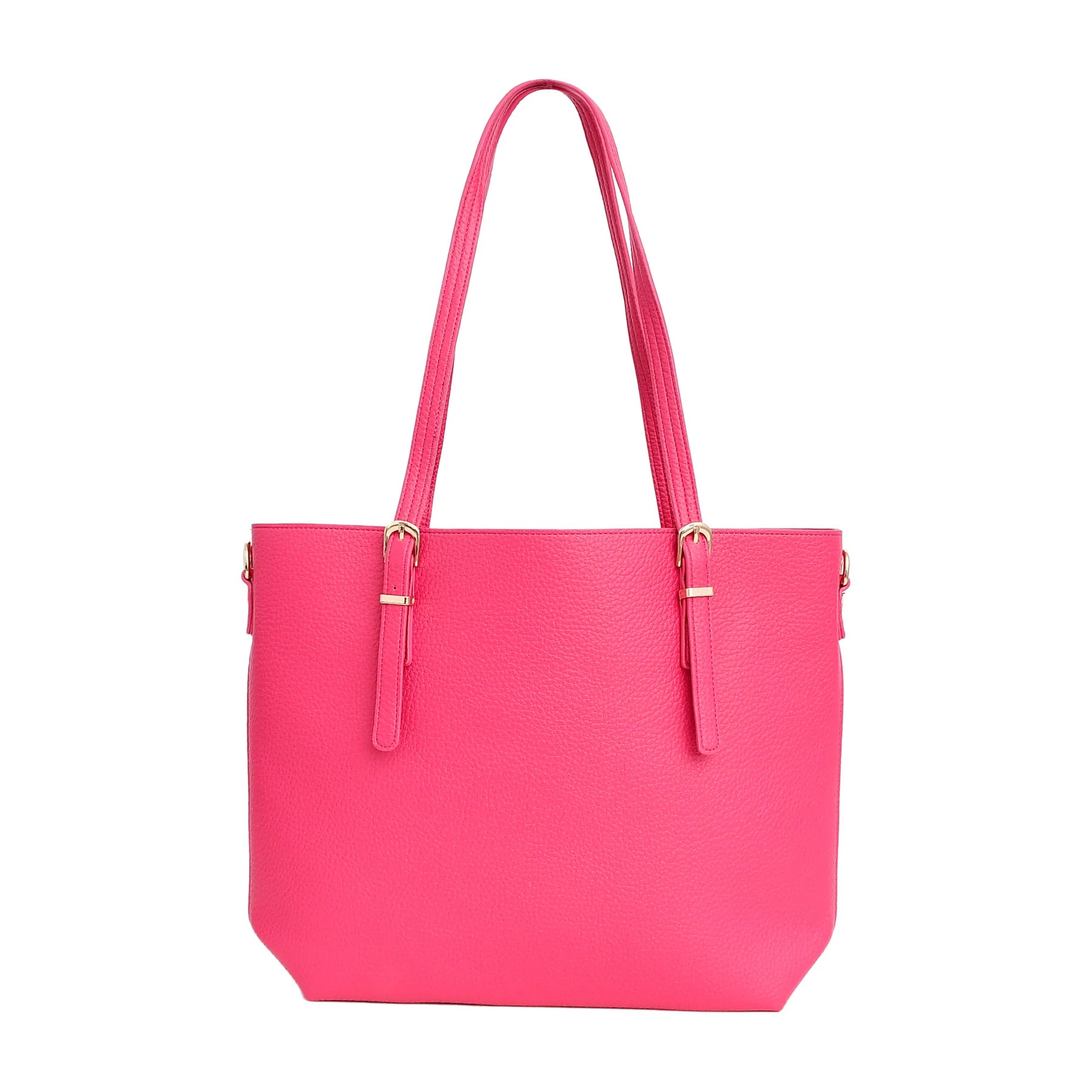 The Essential Luxury Pebbled Leather Ladies Tote Bag with Gold Chain Detail