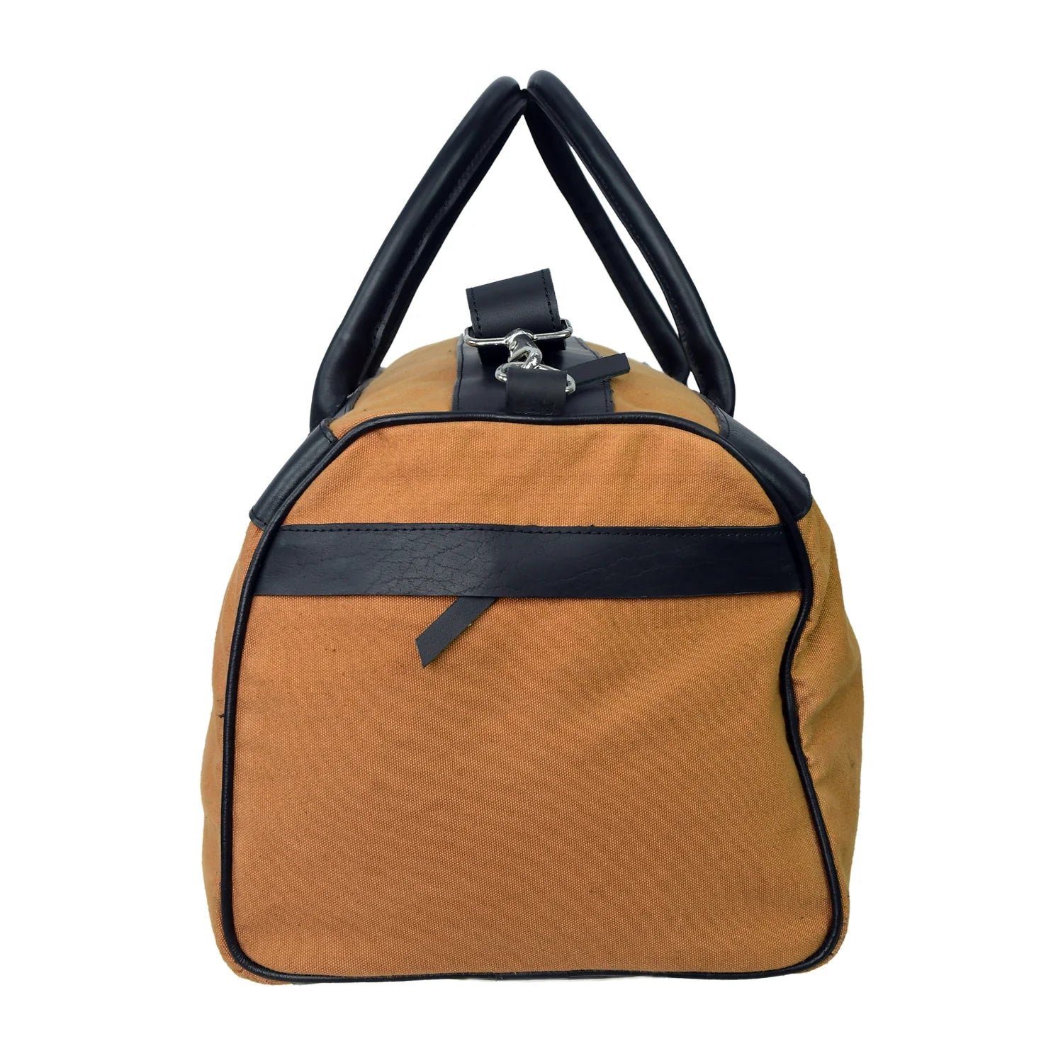 Premium Handmade Genuine Leather & Canvas Duffel Bag
