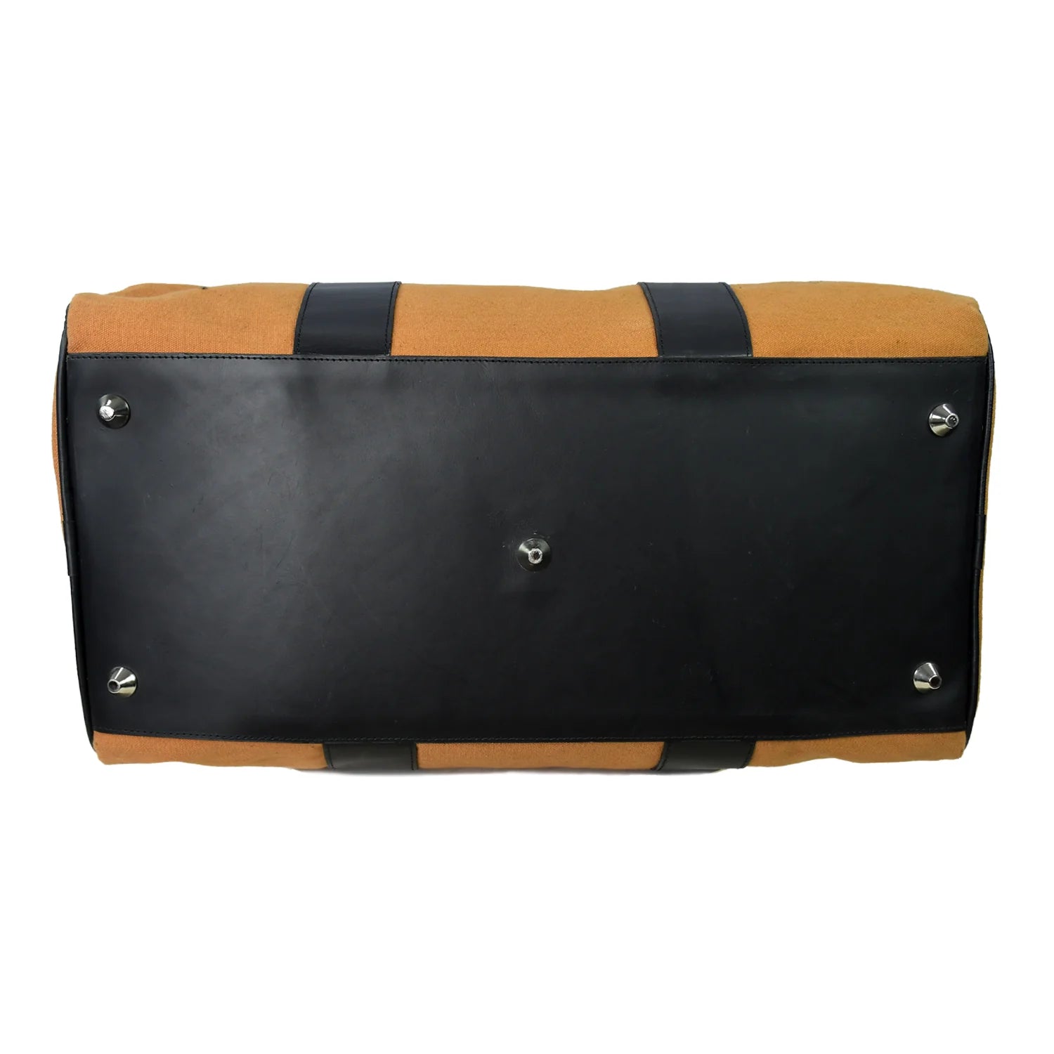 Premium Handmade Genuine Leather & Canvas Duffel Bag
