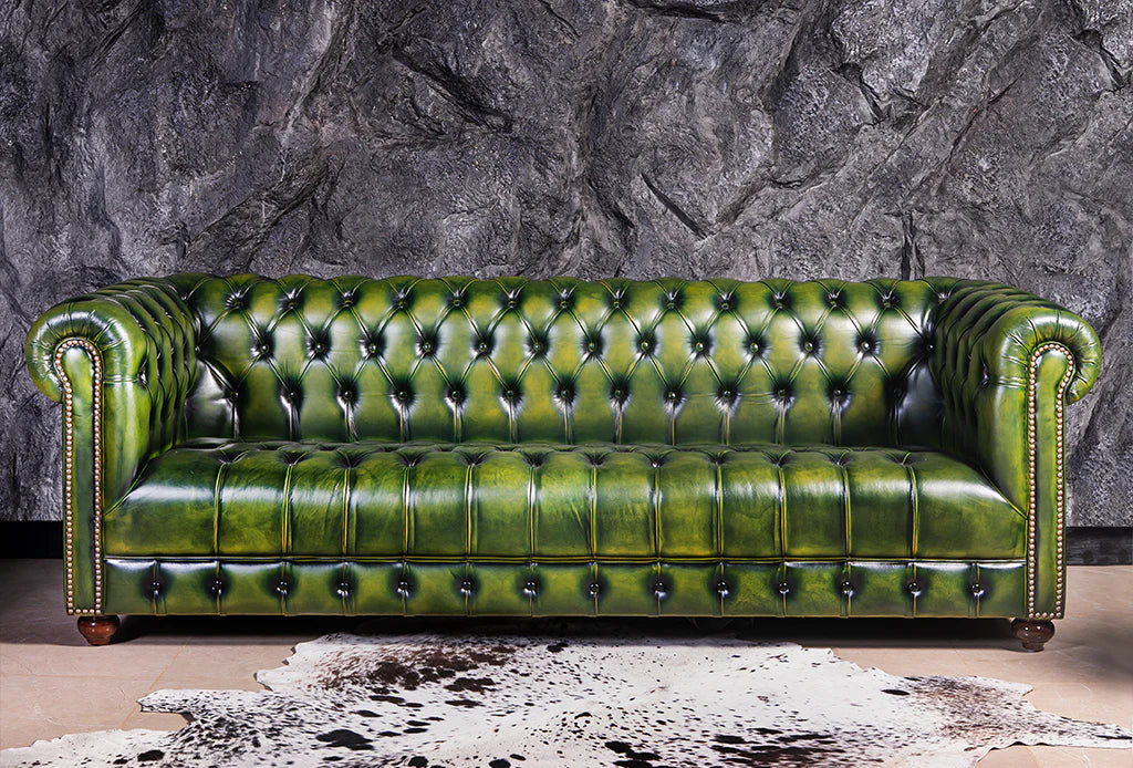 Waldon Chesterfield Leather Sofa – Handwaxed
