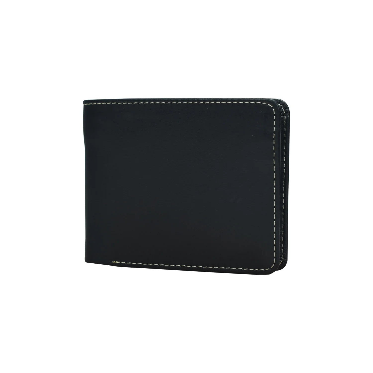 Premium & Genuine Leather Handmade Bi-Fold Wallet – Slim Minimalist Design with Contrast Stitching