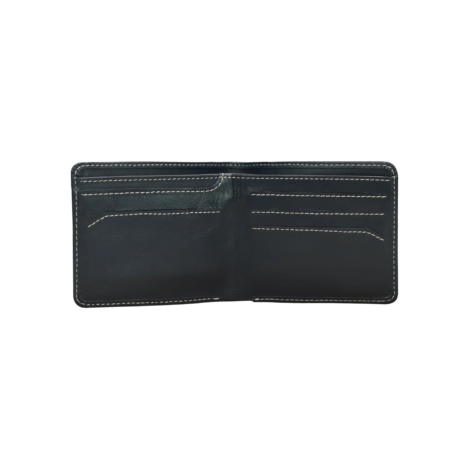 Premium & Genuine Leather Handmade Bi-Fold Wallet – Slim Minimalist Design with Contrast Stitching