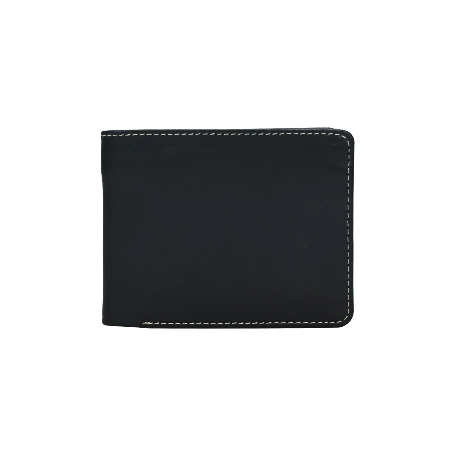 Premium & Genuine Leather Handmade Bi-Fold Wallet – Slim Minimalist Design with Contrast Stitching