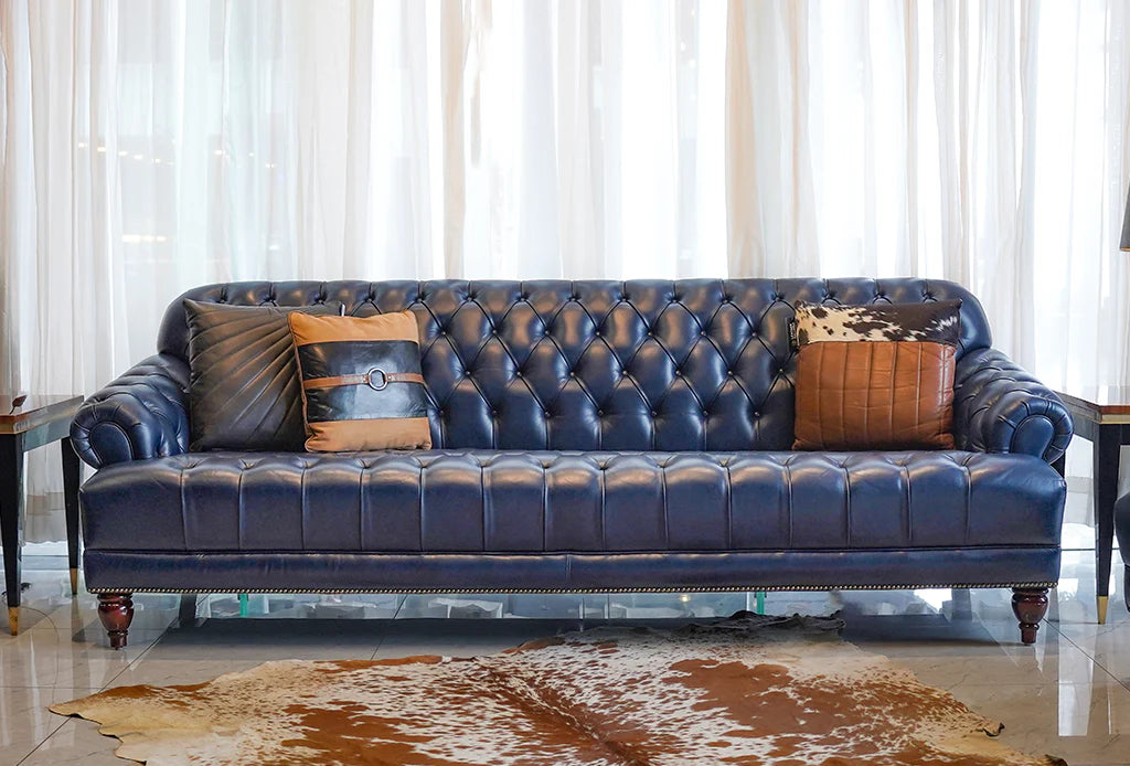 Kingston Chesterfield Leather Sofa Set