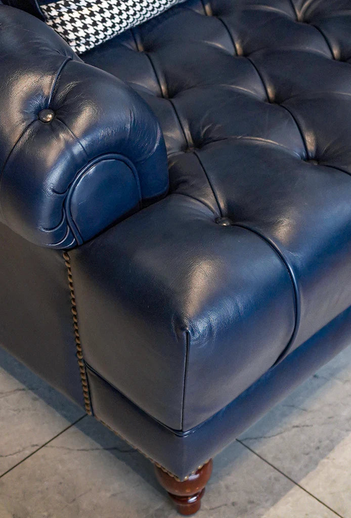 Kingston Chesterfield Leather Sofa Set